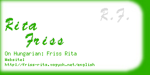 rita friss business card
